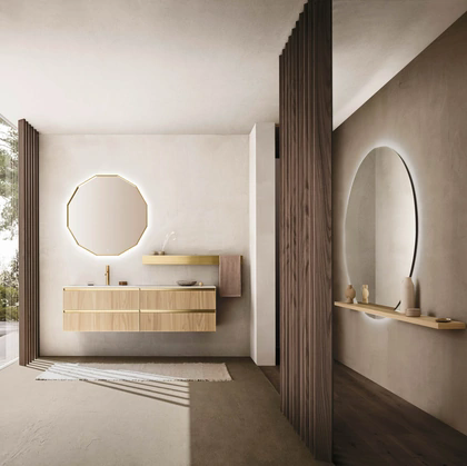 Mobile da Bagno sospeso Absolute 48 in Olmo Chiaro di Arbi