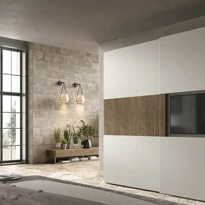 Armadio con ante scorrevoli Brunale TV S159 di Moretti Compact Giorno Notte