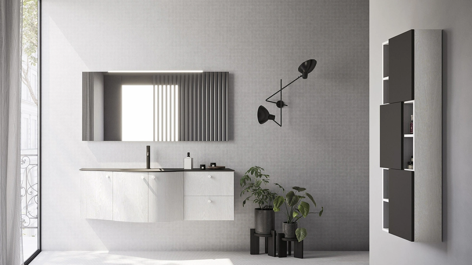 Mobile da Bagno Ho-me plus curvo 57 di Arbi