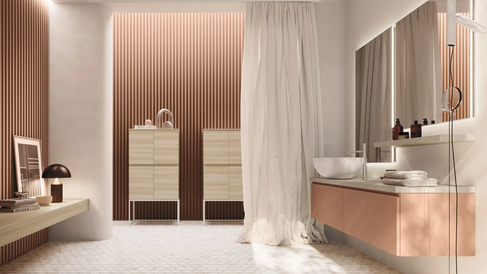 Mobile da Bagno sospeso Ho-me plus J 42 in laccato di Arbi