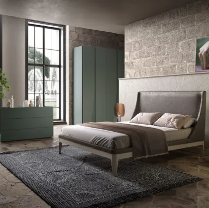 Letto matrimoniale B01 Venus con testiera di Mercantini