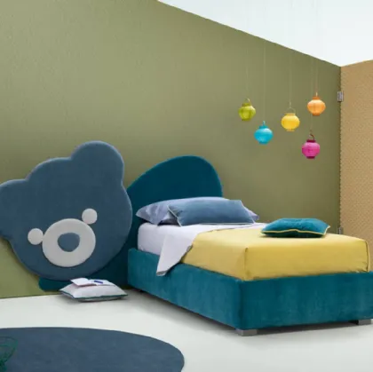 Letto singolo in tessuto per bambini Ted di Bside