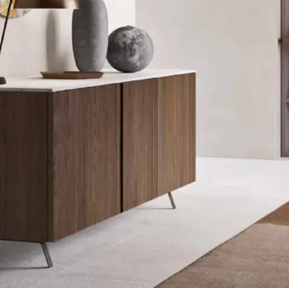 Madia in frassino con base in marmo System Modulo 02 di Orme