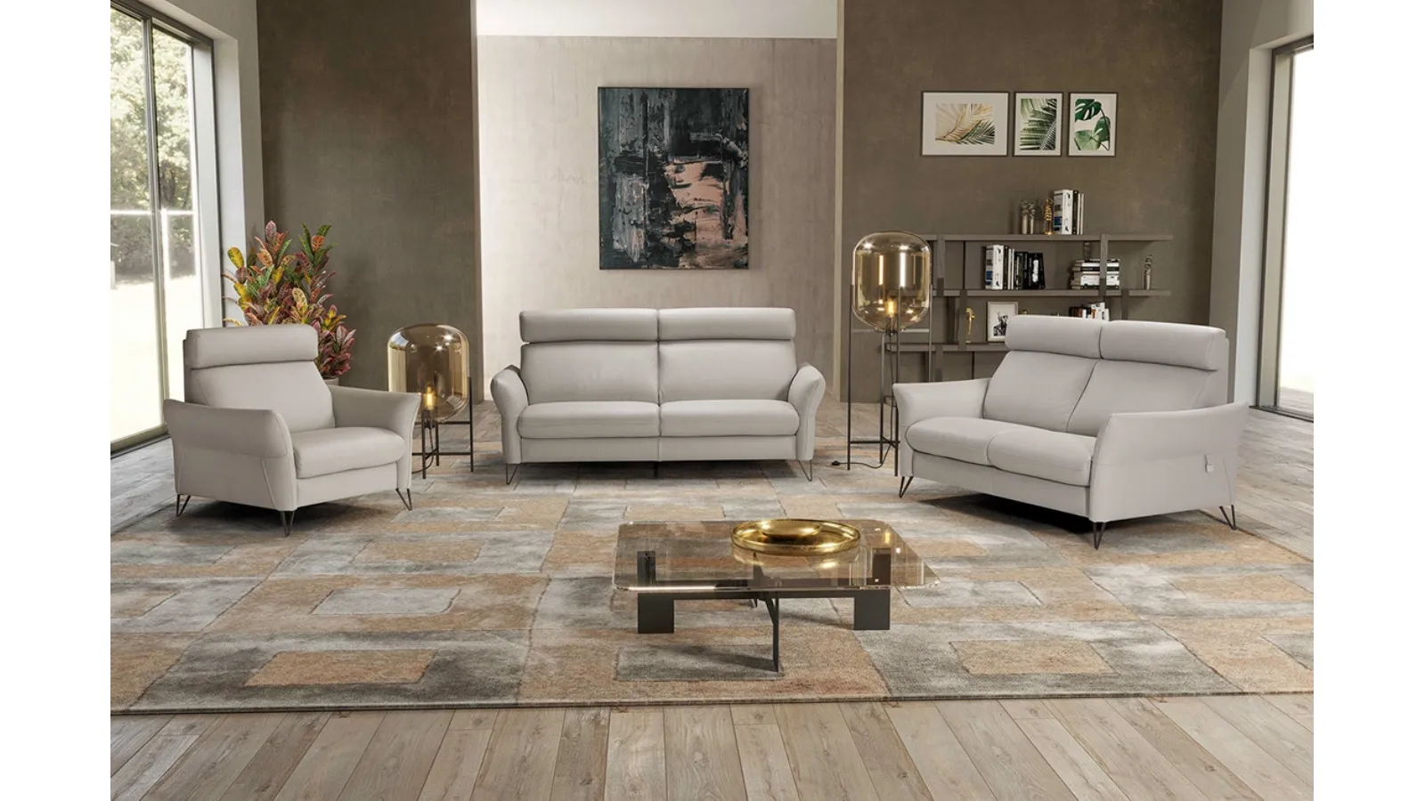 Salotto in pelle Antony B di Polyformitalia 