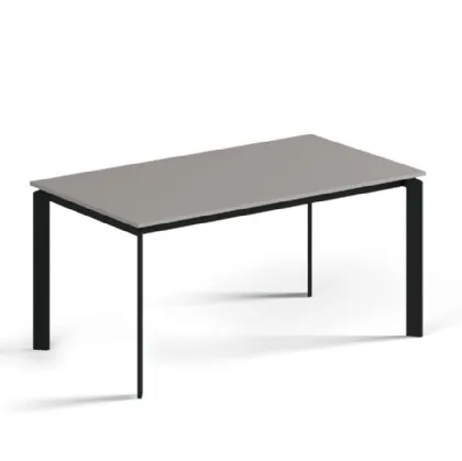 Tavolo allungabile con piano in laminato e struttura in metallo brunito Daniel di Orme