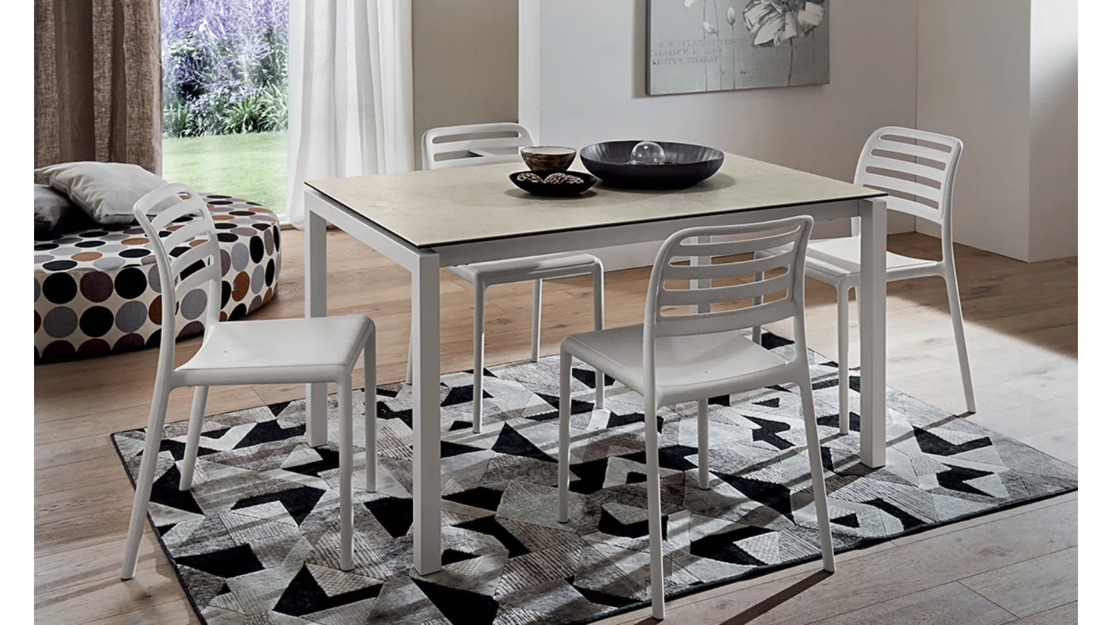 Tavolo allungabile con piano in laminato Luigi di La Primavera