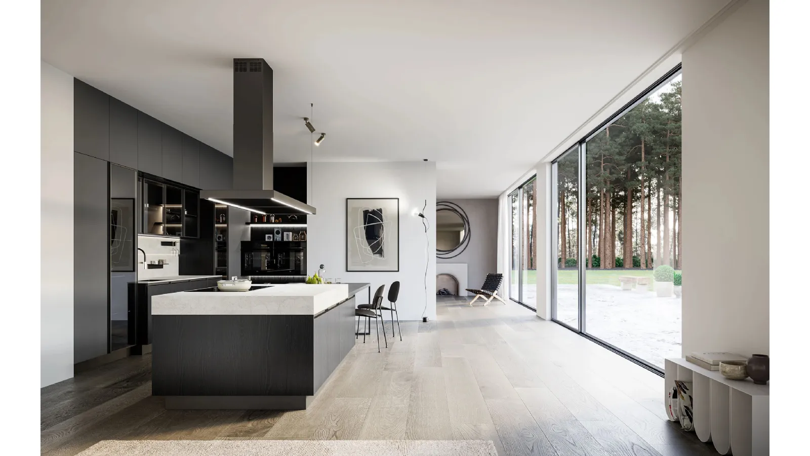 Cucina Moderna Kalì 11 con isola di Arredo3