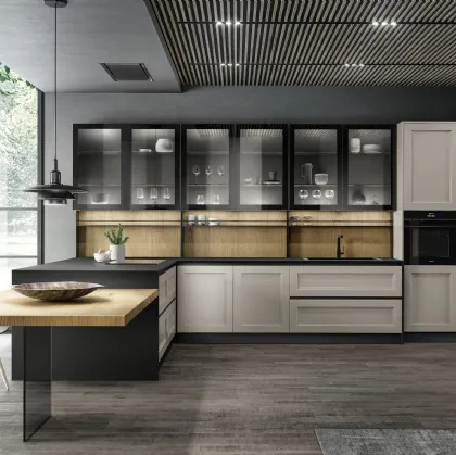 Cucina Moderna Meg 02 con penisola di Arredo3